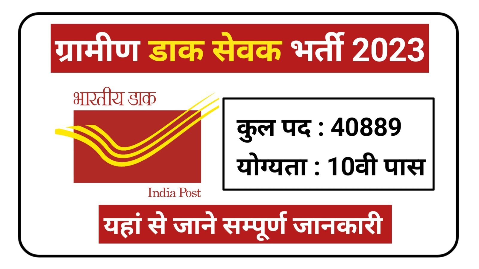 India Post GDS Vacancy 2023 Apply Online