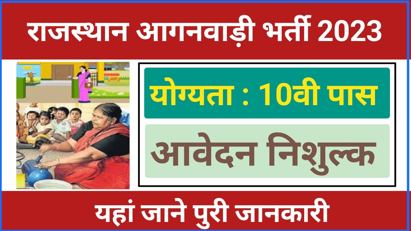 Rajasthan Anganwadi Recruitment 2023 : Apply Online